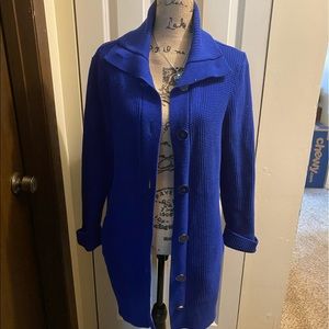Oversized blue cardigan